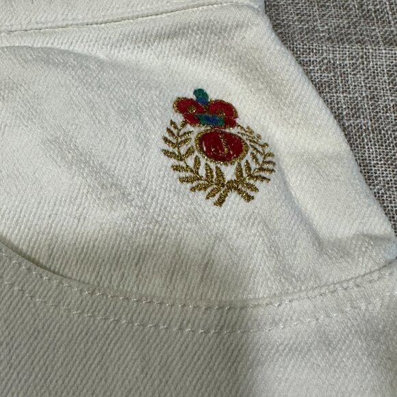 Vintage | Jeanjer Jeans | Diffusion Mini Skirt | White Denim | Size 3/4 - Picture 2 of 15